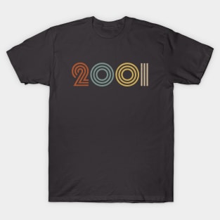 2001 Birth Year Retro Style T-Shirt